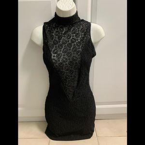 Exotic dancer mini dress, small, Shirley of Hollywood, lace to your navel, sexy